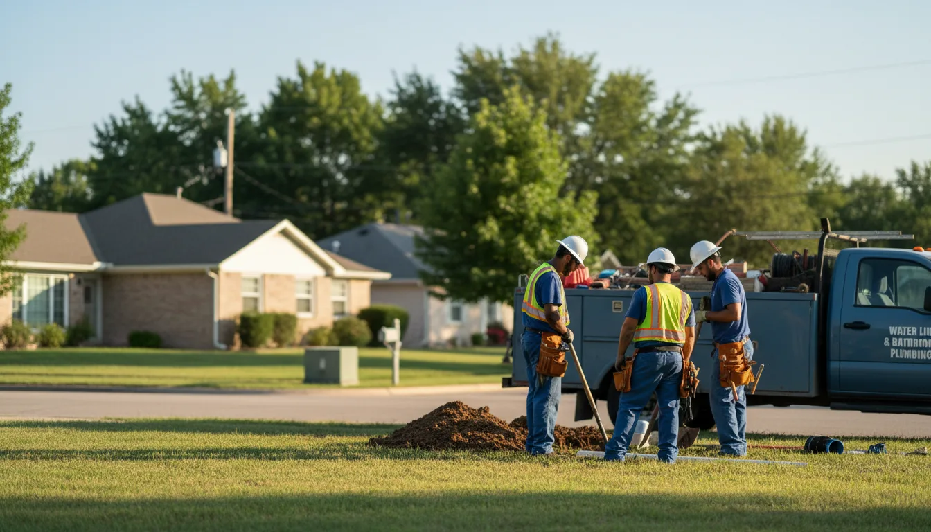 Residential water line and bathroom plumbing service in Gosport, IN